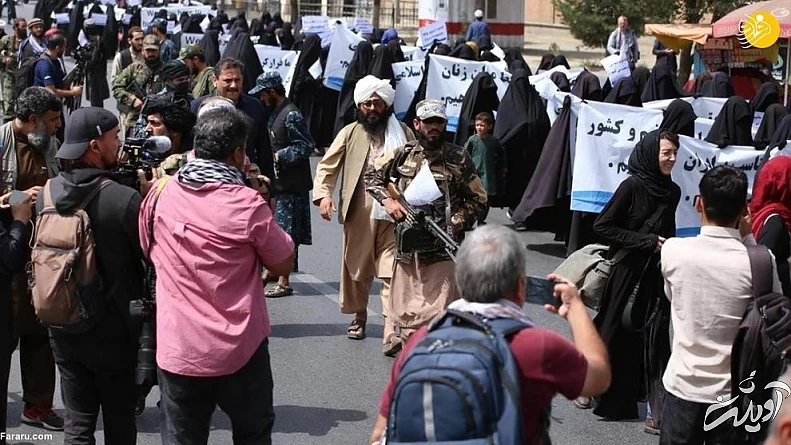 (تصاویر) تظاهرات زنان هوادار طالبان